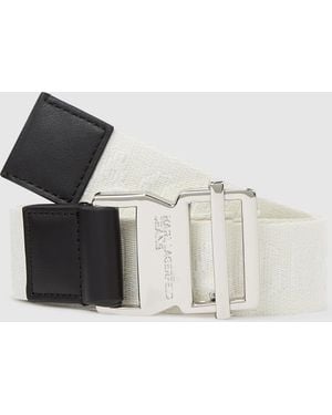 KL Jeans Webbing Logo Belt - White