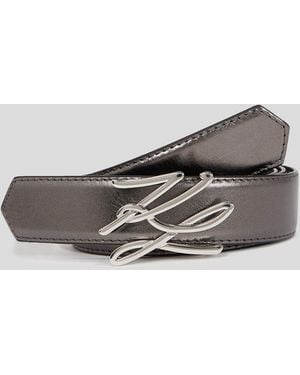 Karl Lagerfeld K/Autograph Medium Belt - Grey