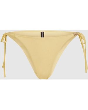 KARL LAGERFELD Side-Tie Bikini Bottoms - Metallic