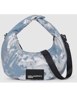 KL Jeans High-Shine Denim Hobo Bag - Blue