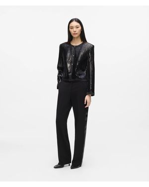 KARL LAGERFELD Sequin Tailored Trousers - Black