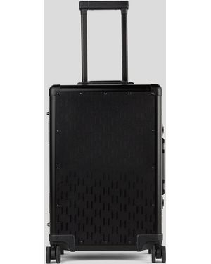 Karl Lagerfeld K/Essential Monogram Hard Trolley Case - Black