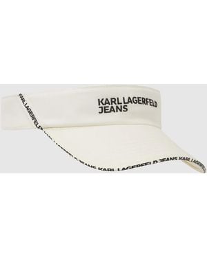 KL Jeans Nylon Tape Logo Visor - White