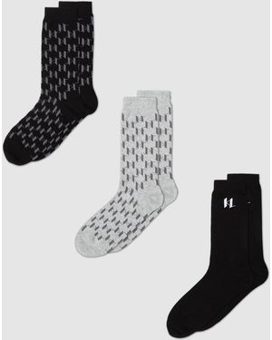 KARL LAGERFELD Monogram Socks – 3-Pack - Multicolour