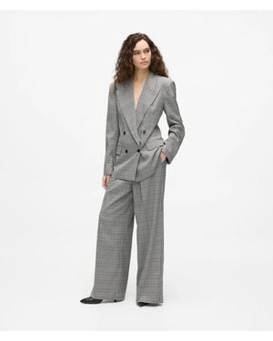 KARL LAGERFELD Karierte Hose Mit Weitem Bein, Damen, Größe - Grau