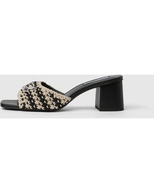 KARL LAGERFELD Plaza Ii Crochet Heeled Sandals - Black