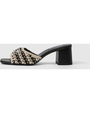 KARL LAGERFELD Plaza Ii Crochet Heeled Sandals - Black