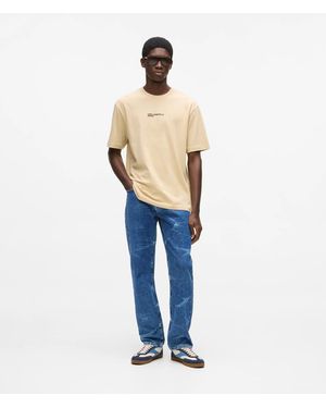 KL Jeans Marbled Straight Jeans - Blue