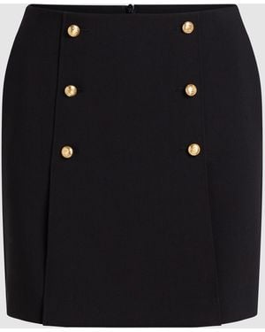 Karl Lagerfeld Button Detail Skirt - Black