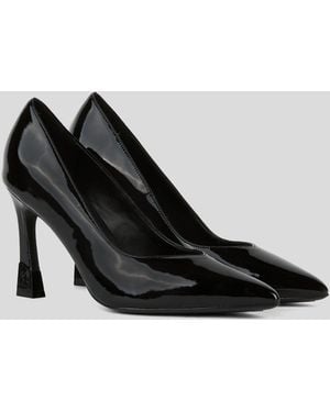 KARL LAGERFELD Premiere 90 Gloss Heels - Black