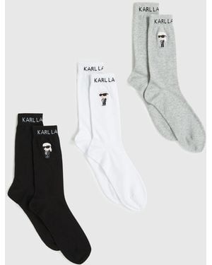 KARL LAGERFELD Ikon Socks – 3 Pack - Metallic