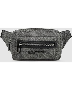KL Jeans Banane En Denim Délavé, Homme, Taille - Gris