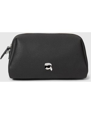 KARL LAGERFELD Ikon Pebble Vanity Case - Black