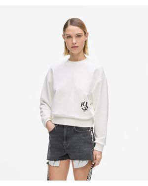 KL Jeans Monogram Sweatshirt - White