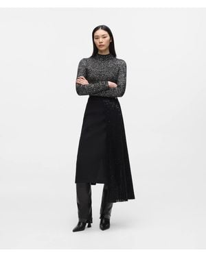 KARL LAGERFELD Asymmetric Sequin Skirt - White