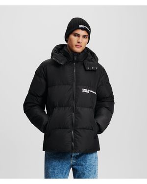 KL Jeans Veste Matelassée À Capuche - Noir