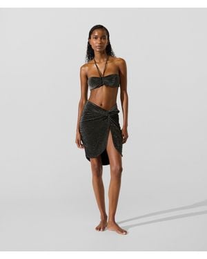 KARL LAGERFELD Metallic Beach Skirt - Black