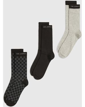 KARL LAGERFELD Logo Socks - White