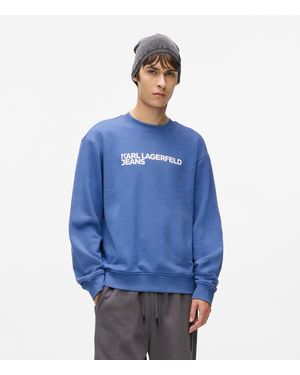 KL Jeans Sweatshirt Mit Regular-Fit Und Logo, Herren, Größe - Blau