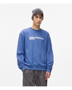KL Jeans Regular-Fit Logo Sweatshirt - Blue