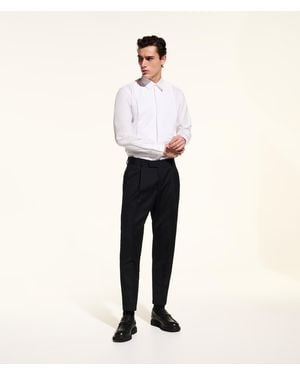 Karl Lagerfeld Kl Studio Satin Detail Trousers - White