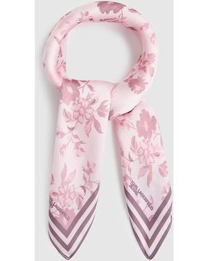 KL Jeans All-Over Floral Bandana Scarf - Pink