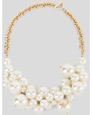 KARL LAGERFELD K/signature Pearls Choker - Metallic