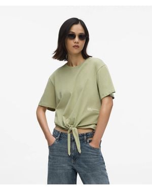 KL Jeans Regular‑Fit Tie Detail T-Shirt - Green