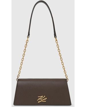 KARL LAGERFELD K/Autograph Mini Flap Shoulder Bag - White