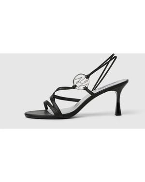 KARL LAGERFELD Sienna Cord Heeled Sandals - White