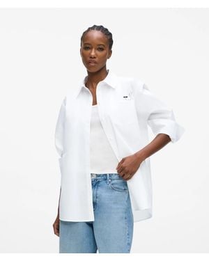 KARL LAGERFELD Ikon Choupette Poplin Shirt - White