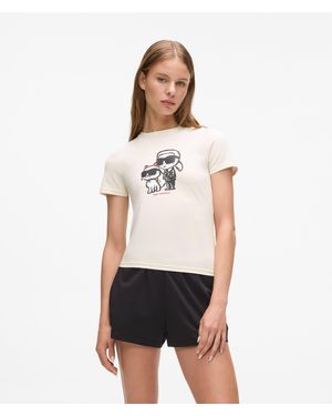 Karl Lagerfeld Ikon Pyjama T-Shirt - White