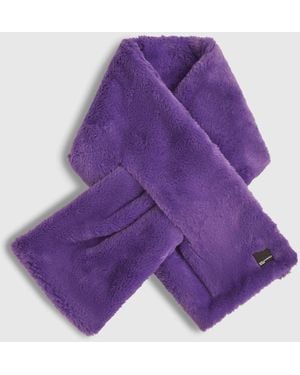 KL Jeans Écharpe En Fausse Fourrure, Femme, Taille - Violet