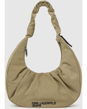 KL Jeans Gathered Hobo Bag - Natural
