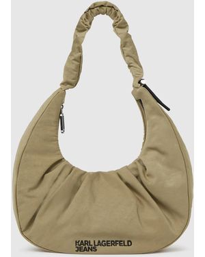 KL Jeans Gathered Hobo Bag - Natural