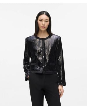 KARL LAGERFELD Sequin Jacket - Black