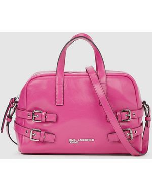 KL Jeans Buckle Bowling Bag - Pink