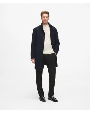 KARL LAGERFELD High-Stand Collar Coat - Blue