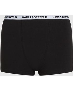 KARL LAGERFELD Logo Boxer Shorts - Black