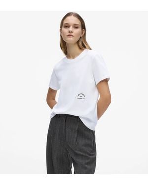 KARL LAGERFELD Rue St-Guillaume Regular‑Fit T-Shirt - White