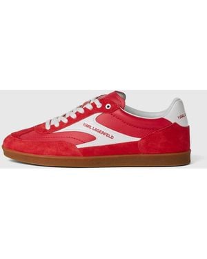 KL Jeans Baskets En Daim Kandidate, Femme, Taille - Rouge