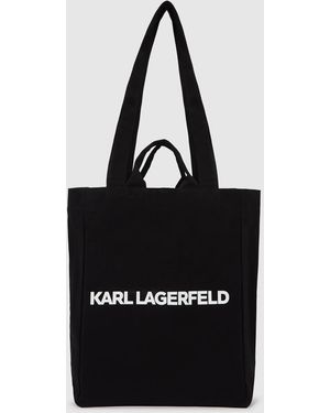 KARL LAGERFELD Logo Tall Tote Bag - Black