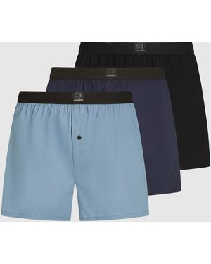 KARL LAGERFELD Ikon Woven Boxers – 3-Pack - Blue