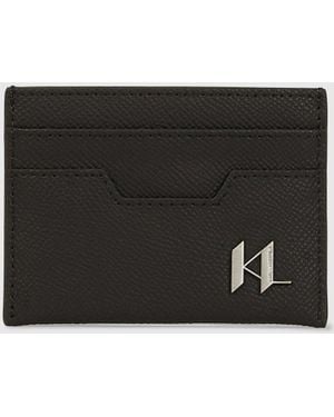 KARL LAGERFELD K/Monogram Leather Cardholder - White