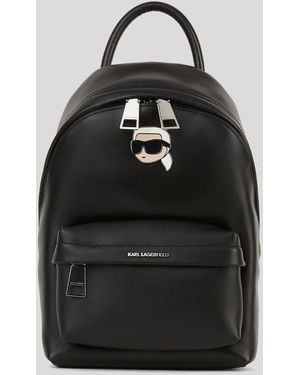 Karl Lagerfeld Ikon Leather Backpack - Black