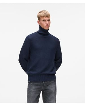 KL Jeans Relaxed Rollneck Jumper - Blue