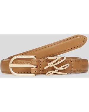 Karl Lagerfeld K/Autograph Slider Belt - Natural