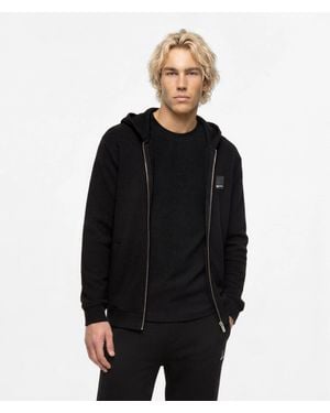 KL Jeans Waffle Zip-Up Hoodie - Black