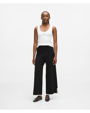 KARL LAGERFELD Contrast Piping Culottes - White