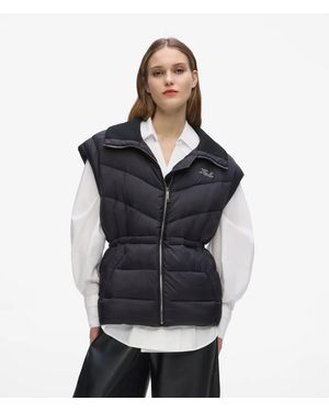KARL LAGERFELD Signature Lightweight Padded Gilet - Black
